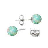 NBP20-OP03 Stříbrné opálové náušnice - 5 mm