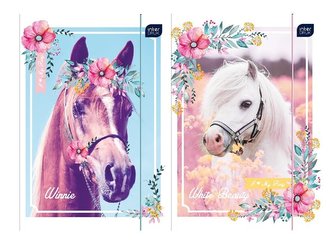 Teczka z gumką A4 + LUX UV Pony (10szt)