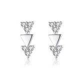 NB-3707 Stříbrné náušnice trojúhelníky