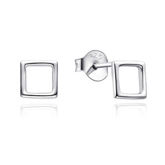 NB-3978 Stříbrné náušnice čtverečky