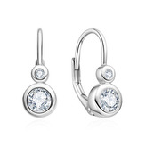 NB-3090 Stříbrné dámské náušnice se zirkony