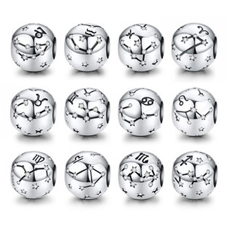 B0638-09 Stříbrný přívěsek korálek znamení zvěrokruhu - panna