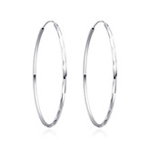 NB-3039-60 Stříbrné náušnice kruhy 60 mm