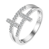 NB-5565-57 Stříbrný prsten s křížky