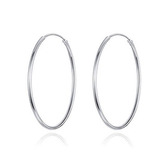 NB-3527-30 Stříbrné dámské náušnice kruhy 30 mm