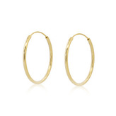 NB-3064-10 Zlacené stříbrné náušnice kruhy 10 mm