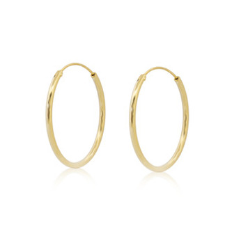 NB-3064-10 Zlacené stříbrné náušnice kruhy 10 mm