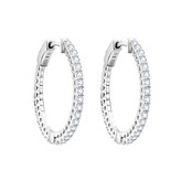 NB-3043 Stříbrné náušnice kruhy se zirkony
