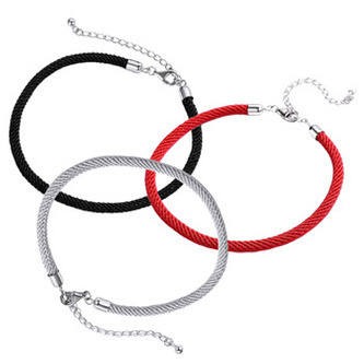 LV959-R Náramek na navlékání korálků - červená