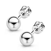 NB-3297-06 Stříbrné šroubovací náušnice kuličky 6mm