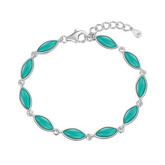 NB-1167 Dámský stříbrný náramek s tyrkysem