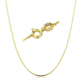 NB-7009-45 Zlacený stříbrný řetízek - čtverový, délka 45 cm