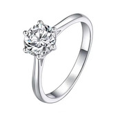 MN517-60 Stříbrný zásnubní prsten MOISSANIT