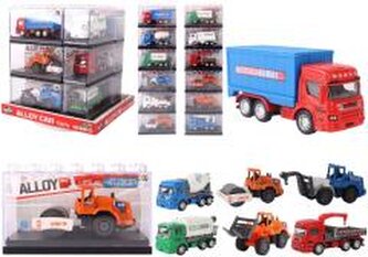 Autko w klocku 1:64 miejskie MIX