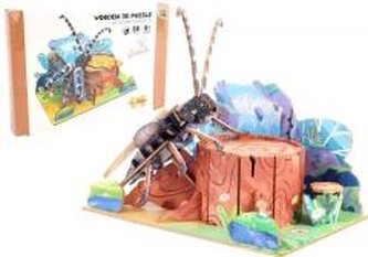 Puzzle 3D drewniane chrząszcz w lesie