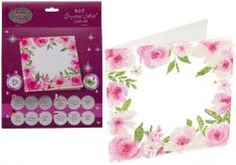 Diamentowa mozika Ramka kwiatowa 18x18cm