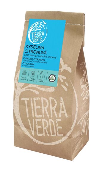 Tierra Verde Kyselina citronová - Odstraňovač vodního kamene Sáček 500 g - koncentrovaný a vysoce účinný