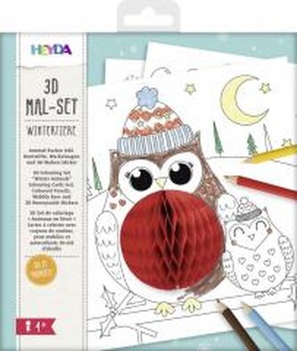 Malowanka 3D - Zimowe zwierzęta