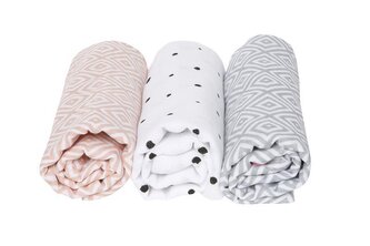 MOTHERHOOD Plena mušelínová 3ks Pink Squares 70x80 cm