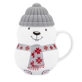 KUBEK ZIMOWY NBC 380 ML Z SILIKONOWĄ CZAPECZKĄ NIEDŹWIADEK W OPASCE