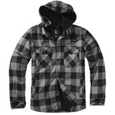 Bunda Brandit Lumberjacket Hooded - černá-šedá, XXL