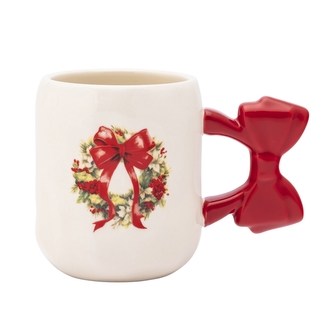 KUBEK Z UCHEM W KSZTAŁCIE KOKARDY NBC 420 ML DEK. WIANEK 2