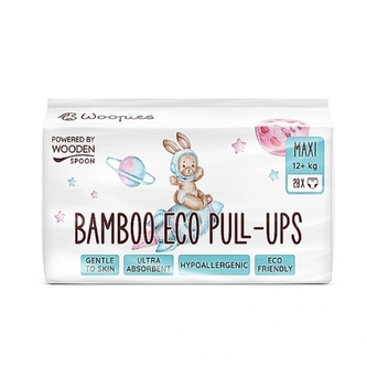 Woopies dětské EKO plenkové kalhotky (12+kg) Pull-ups Wooden Spoon 28ks