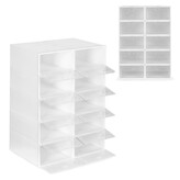 Modulární botník Simple ModernHome bílý/čirý