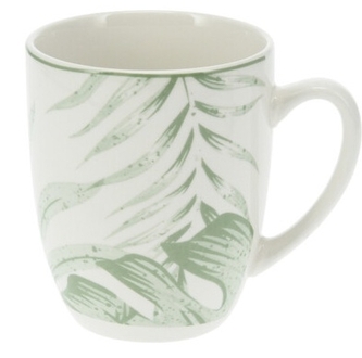 Porcelánový hrnek Leaf 350 ml zelený