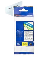 Brother TZe-M65, 36mm x 8m, bílý tisk/průsvitný matný podklad, originální páska