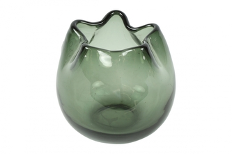 Skleněný svícen Maci S 10 cm – zelený