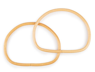 Bambusová ucha na tašky 14x17,5 cm - 10 ks - 8 (13x17,5 cm) bambus světlý