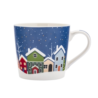 KUBEK STOŻEK NBC 390 ML DEK. DOMKI W ŚNIEGU