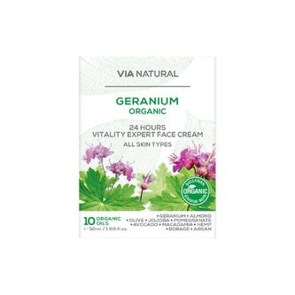Vyživující pleťový krém s bio Geranium Via natural 50ml