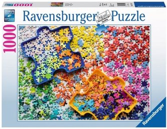 Puzzle 1000 Kolorowe części puzzli Puzzle 1000 Kolorowe części puzzli