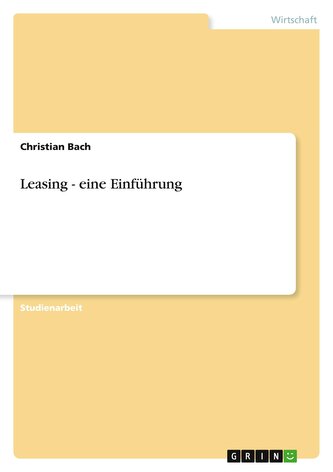 Leasing - eine Einführung