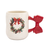 KUBEK Z UCHEM W KSZTAŁCIE KOKARDY NBC 420 ML DEK. WIANEK 1