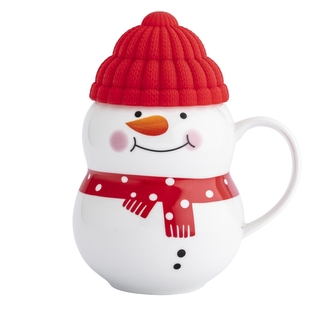 KUBEK ZIMOWY NBC 380 ML Z SILIKONOWĄ CZAPECZKĄ BAŁWANEK B W OPASCE