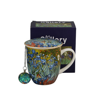 Kubek z zaparzaczem z zawieszką IRISES inspired by Van Gogh