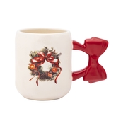 KUBEK Z UCHEM W KSZTAŁCIE KOKARDY NBC 420 ML DEK. WIANEK 4