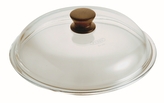 poklice d24cm, TITANIO-PYREX sklo, vč. dřev. úchytu