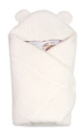 Beránková zavinovačka s kapucí bavlna/beránek, Teddy - Srnka, smetana; smetanová