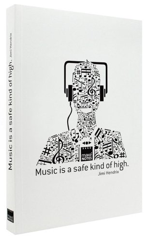 Notatnik ozdobny A6/160K stron gładki Music