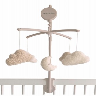 NATTOU Kolotoč hudební nad postýlku Teddy 0m+