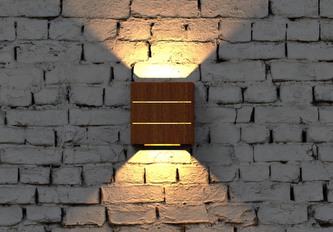 Venkovní LED Immax LUXLINE,nástěnné osvětlení,Ořechové dřevo, 6W,3000K,240V,IP54