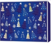 Pudełko prezentowe świąteczne, choinki (22,5x17,5x4cm)