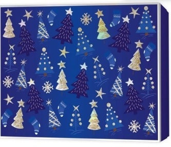 Pudełko prezentowe świąteczne, choinki (22,5x17,5x4cm)