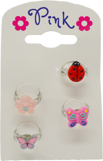 Sada dětských prstýnků Louka, 4 ks