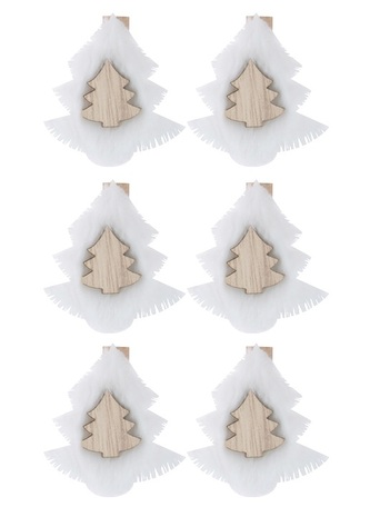 Stromky z filcu na kolíčku 4,5 x 4 x 0,5 cm, 6 ks v sáčku