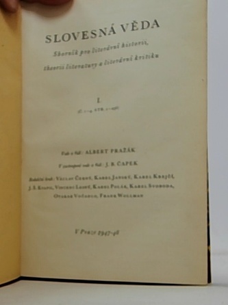 Slovesná věda I.